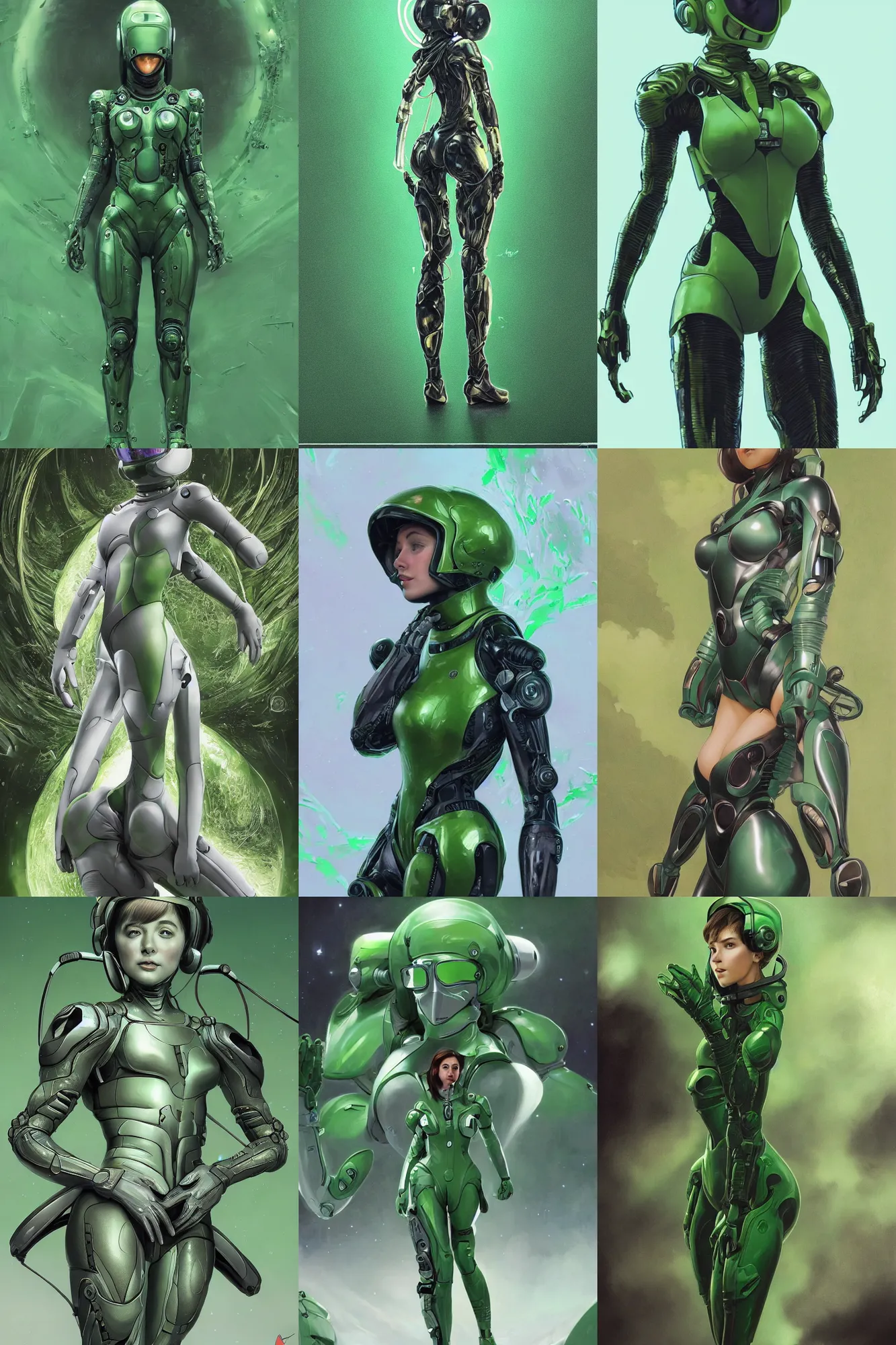 Prompt: ultra realistic illustration of a beautiful girl in an eva plugsuit against a green background for editing, hyper detailed, full body, sci - fi, fantasy, intricate, elegant, highly detailed, digital painting, artstation, concept art, smooth, sharp focus, illustration, by artgerm and greg rutkowski and alphonse mucha, trending on artstation