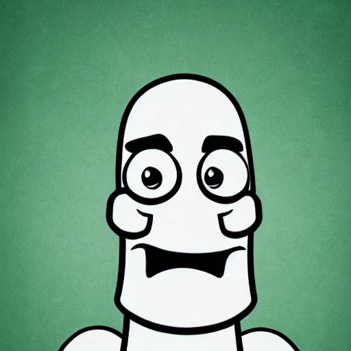 Image similar to handsome squidward as strong male, big smile, hero, strong chin, handsome, pop art portrait