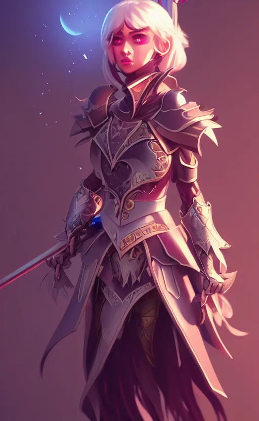 Image similar to magical knight full view character design, highly detailed, wlop style, artstation, soft light, sharp focus, illustration
