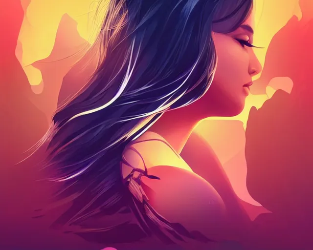 Image similar to dreams, a simple vector based illustration, by ross tran, artgerm