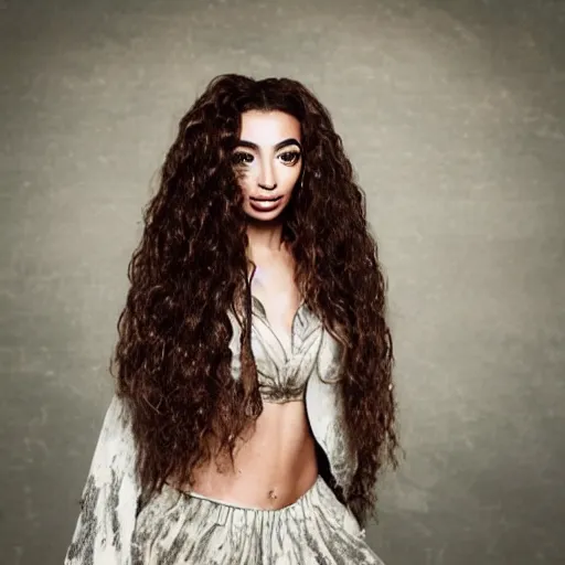 Image similar to Eleni Foureira dressed as Hermione