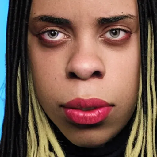 Image similar to african american billie eilish 4k