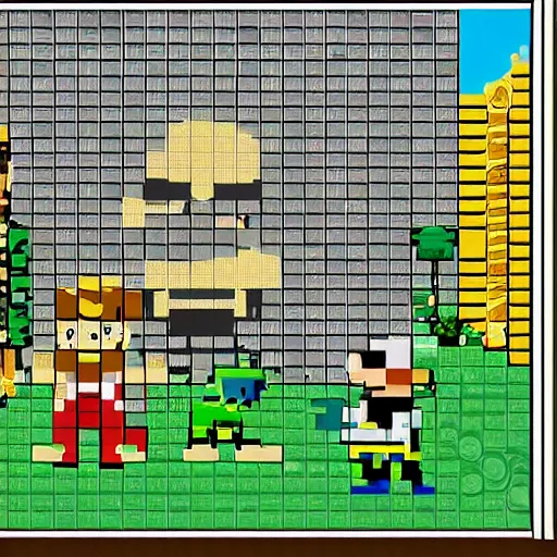 Prompt: breaking bad Nintendo game, 8bit