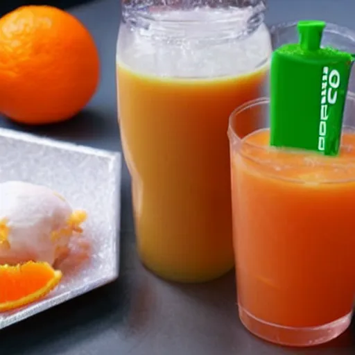Prompt: juice orange made by kfc