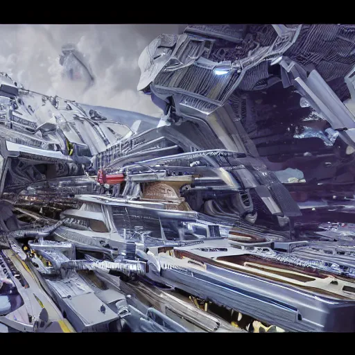 Image similar to sci-fi motherboard structure on the coronation of napoleon painting and digital billboard in the middle, unreal engine 5, keyshot, octane, artstation trending, ultra high detail, ultra realistic, cinematic, 8k, 16k, in style of zaha hadid, in style of nanospace Michael Menzelincev, in style of Lee SOUDER, colors in style of the Blade Runner 2049, in plastic, dark, tilt shift,