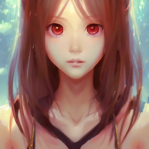 Image similar to cute girl beautiful anime portrait, by stanley artgerm lau, wlop, rossdraws, james jean, andrei riabovitchev, marc simonetti, and sakimichan, tranding on artstation