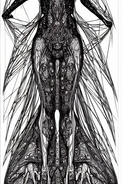 Image similar to digital art, centered full body of elven bride ,intricate, veins, by piet mondrian, de Stijl art, ultradetailed, charachter design, concept art, trending on artstation,