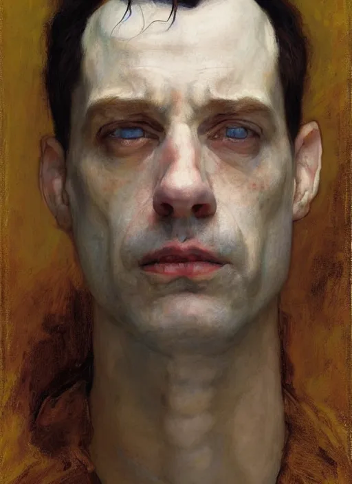 Image similar to sam harris by jeremy lipking egon schiele gottfried helnwein