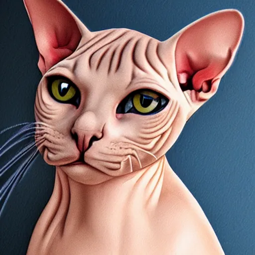 Image similar to sphynx cat using the toilet, extremely detailed, photorealistic