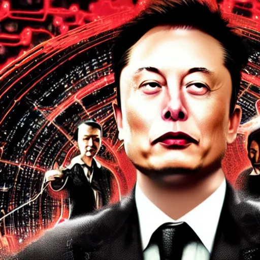 Prompt: chinese elon musk in a movie matrix 8 k