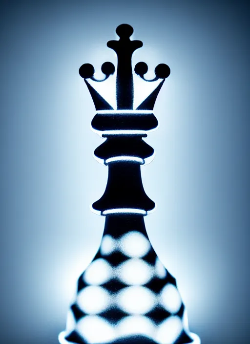 Prompt: queen chess piece photo, crown made of led point lights, pearlescent skin, skin made of led point lights, very detailed, highly detailed background, reflective chessboard, photorealism, sharp focus, photorealism, soft diffuse autumn lights, some sunlight ray, dark room wall, canon 5 d 5 0 mm lens