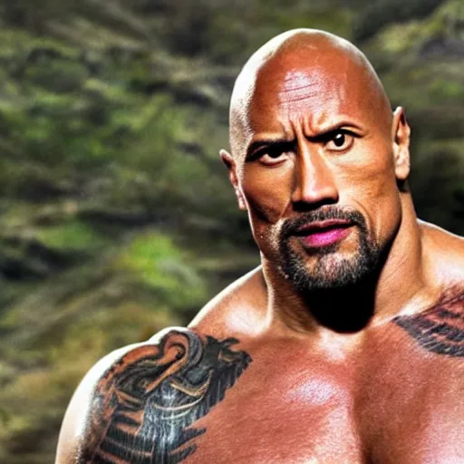 Prompt: Dwayne Johnson as Maui