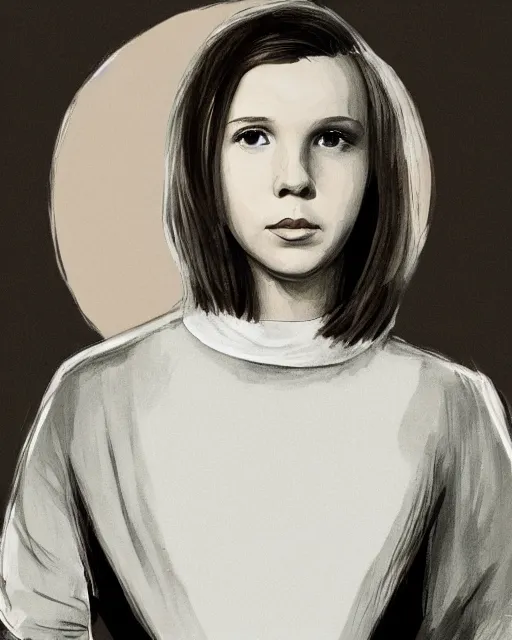 Prompt: portrait of millie bobby brown