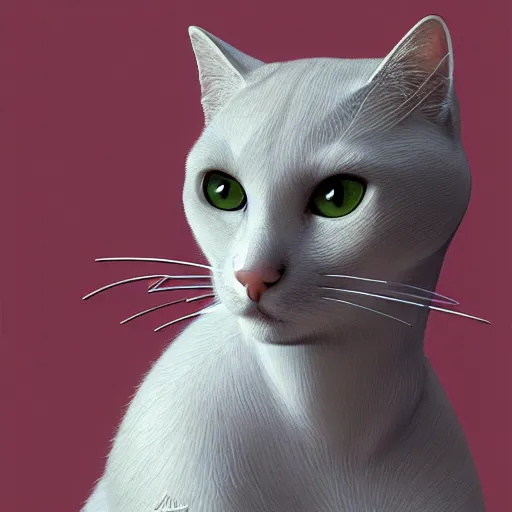 Image similar to Perfectly-Centered Portrait of a Female Humanoid Cat wearing a dress, intricate, elegant, super highly detailed, professional digital painting, artstation, concept art, smooth, sharp focus, no blur, no dof, extreme illustration, Unreal Engine 5, Photorealism, HD quality, 8k resolution, cinema 4d, 3D, beautiful, cinematic, art by artgerm and greg rutkowski and alphonse mucha and loish and WLOP