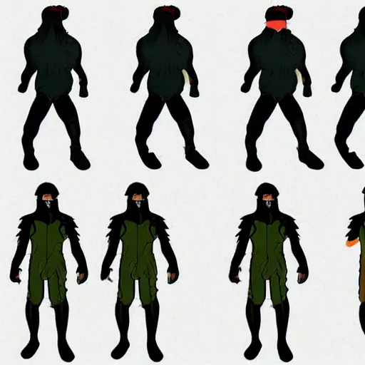 Prompt: walking animation sprite sheet , digital art , concept art