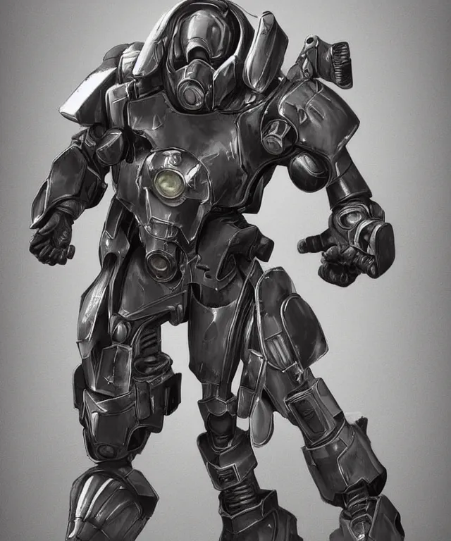 Prompt: an experimental urban combat powered armor in the style of fallout power armor in the style of bubblegum crisis powersuits trending on artstation deviantart pinterest hyper detailed photorealistic highlights and shadow hd 8 k post - processing high resolution