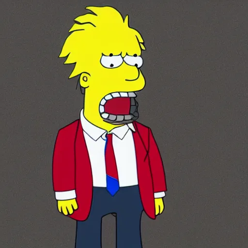 Prompt: boris johnson as a simpsons character