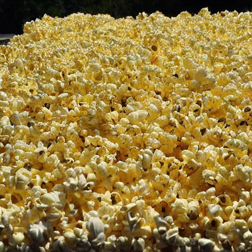 Image similar to meadow made of popcorn