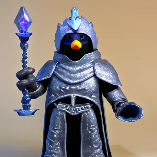 Image similar to the lich king meets pingu, claymotion