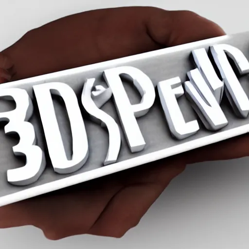 Image similar to an rendering of 3 d text of a