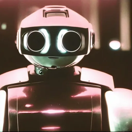 Image similar to movie still of robot gustavo cerati, cinematic composition, cinematic light, criterion collection, by edgar wright