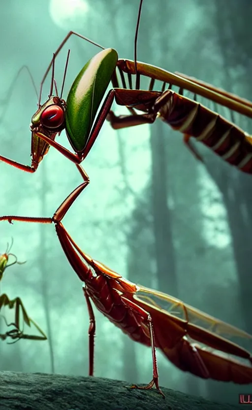 Image similar to exquisite imaginative creature poster art, like a bug, like a mantis, movie art, by lucusfilm, weta studio, 8 k, denoised