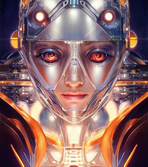 Image similar to symmetry portrait of alain chabat cyberborg ultra detailed, intricate, anime, dynamic lighting, digital art, digital painting, art station, wlop, sharp focus, illustration, art by artgerm and greg rutkowski and alphonse mucha