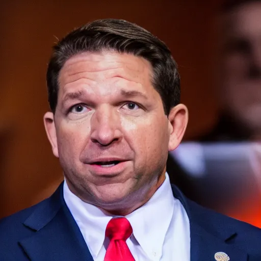 Prompt: Ron Desantis in the dark