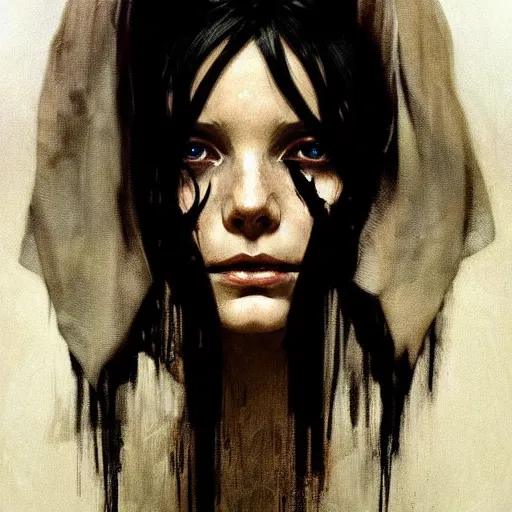 Image similar to symmetry!! portrait of a silhouette of a woman in the walking dead in the world of andrew wyeth, horror, fashion, dark!! intricate, elegant, highly detailed, digital painting, artstation, concept art, smooth, sharp focus, illustration, art by artgerm and greg rutkowski and alphonse mucha