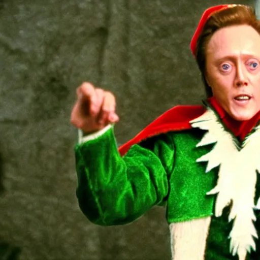 Image similar to christopher walken as buddy the elf