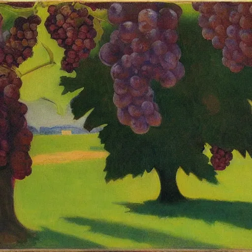 Prompt: grape tree by Edward Hopper