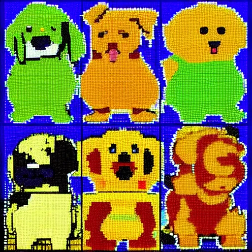 Image similar to dogs Pokémon sprite sheet 8bit