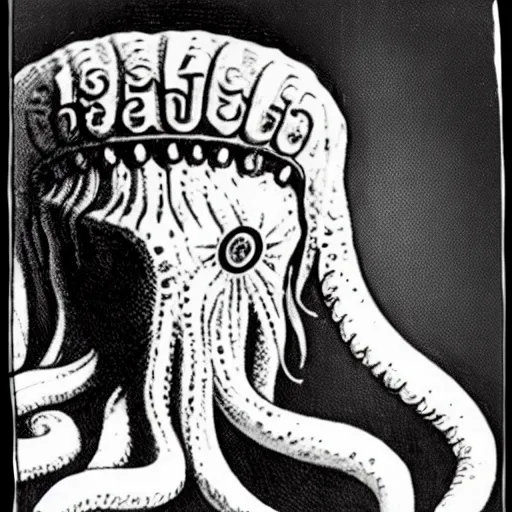 Image similar to photograph of cthulhu at the hair saloon