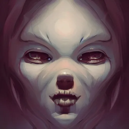 Image similar to face icon stylized minimalist scary stories to tell in the dark, loftis, cory behance hd by jesper ejsing, by rhads, makoto shinkai and lois van baarle, ilya kuvshinov, rossdraws global illumination