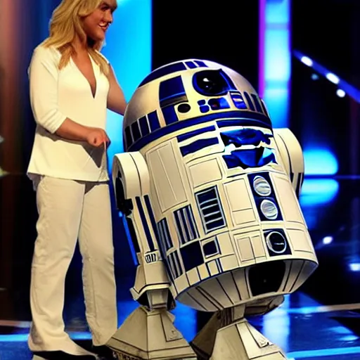 Image similar to r 2 d 2 as a contestant on american idol