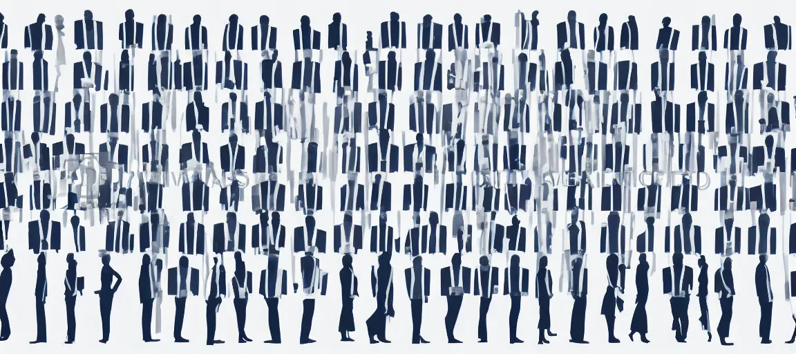 Image similar to symmetry! portrait of multiple officeworkers silhouettes meeting, humans scientific bits of intelligence, mooc, organic and intricate, elegant, highly detailed, concept art, smooth lines, sharp focus, illustration, shadows, drawn with thin colored pencils on white, 8 k