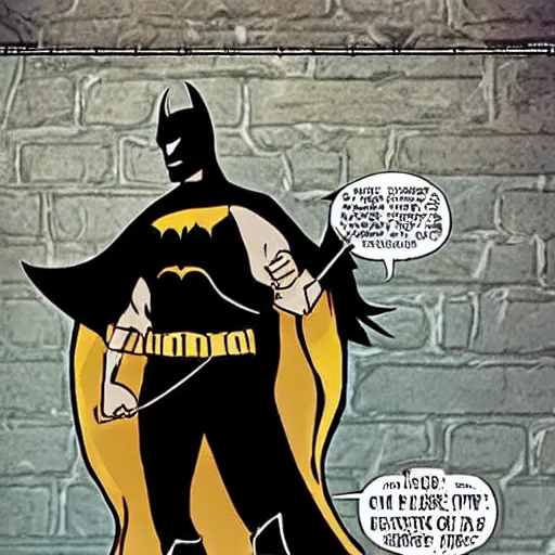 Prompt: medieval batman stopping crime