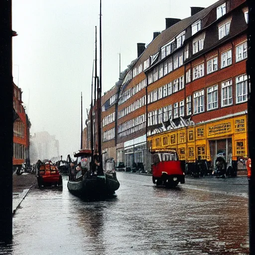 Image similar to Copenhagen on a rainy day in 1970