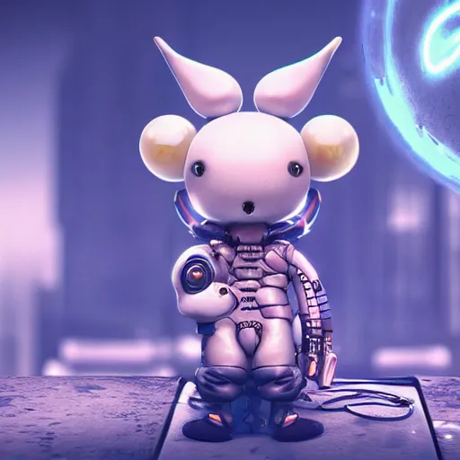 Prompt: dmt cute Cyberpunk Moogle, extremely detailed octane render