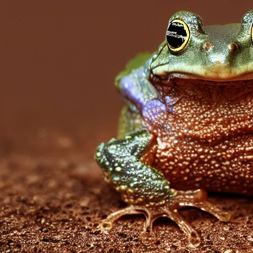 Prompt: desert rain frog running for president, 8 k