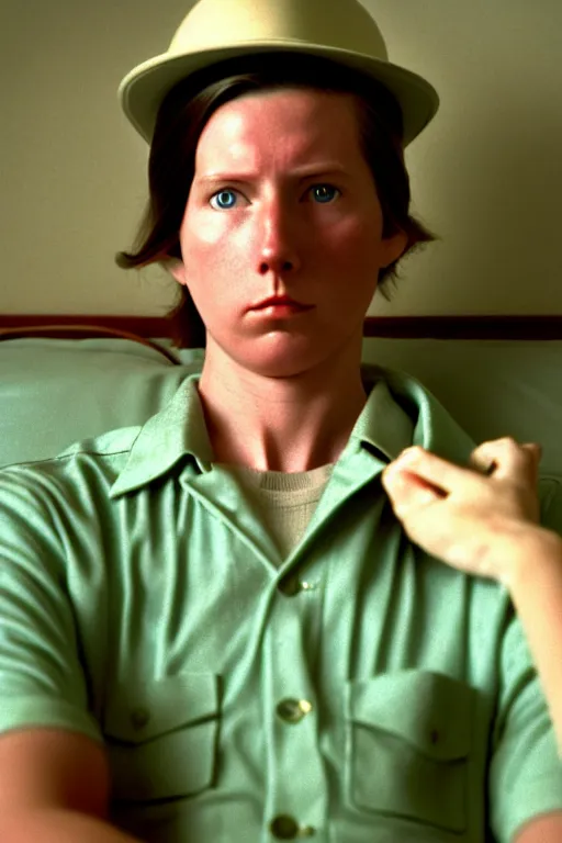 Prompt: beautiful wes anderson movie 3 5 mm film still insanely beautiful, tragically beautiful, only one head single portrait team fortress 2 heavy team fortress 2 heavy team fortress 2 heavy team fortress 2 heavy scout team fortress 2 heavy, absurdly beautiful, elegant, photographic ultrafine hyperrealistic detailed face wes anderson color, vintage, retro,