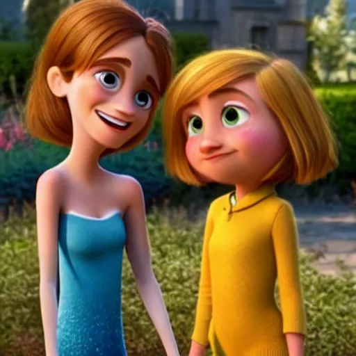 Image similar to emma watson. pixar style movie