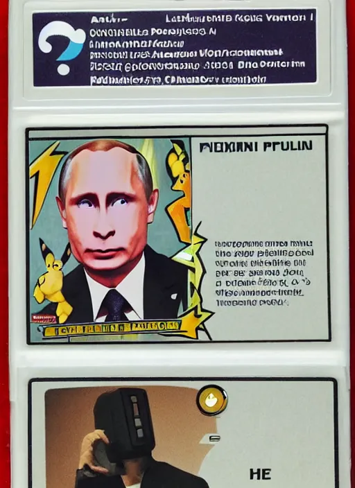 Image similar to a single pokemon card vladimir putin