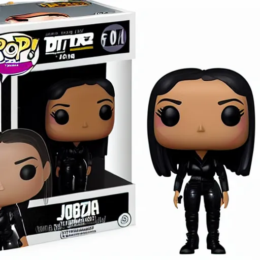 Prompt: funko pop of joi from blade runner 2 0 4 9 translucent hologram, neo noire