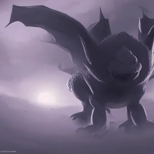 Prompt: real life Pokemon, creepy!!!, scaly!!!, menacing!!!, evil, ultra realistic, morning, fog, volumetric lighting, sharp focus