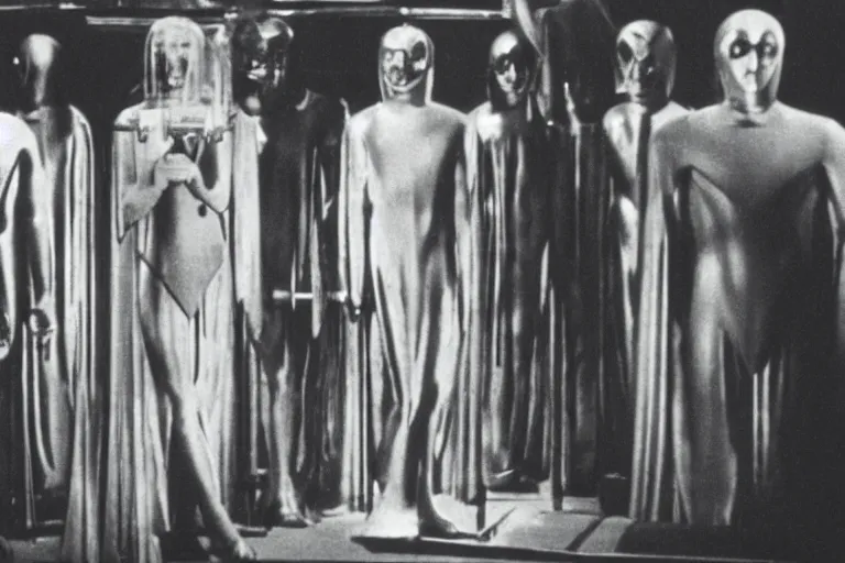 Image similar to movie still from metropolis, 1 9 2 7