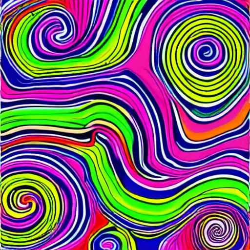 Prompt: lisa frank psychedelic rainbow wallpaper line art vector