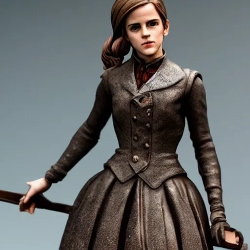 Prompt: photo of a 80mm resin figure of emma Watson