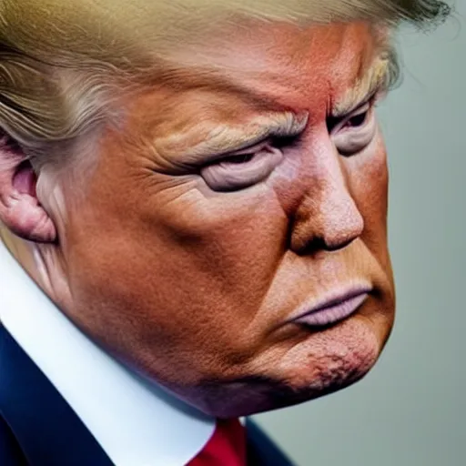 Prompt: Donald Trump. Worried. AP Photo, 2022