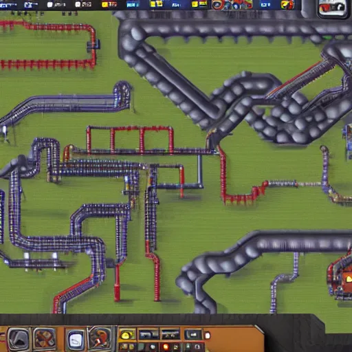 Image similar to factorio factory